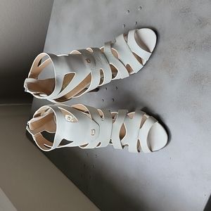 Joe’s Jeans Leather Imagine Strappy Ankle Sandal Heels, 9.5